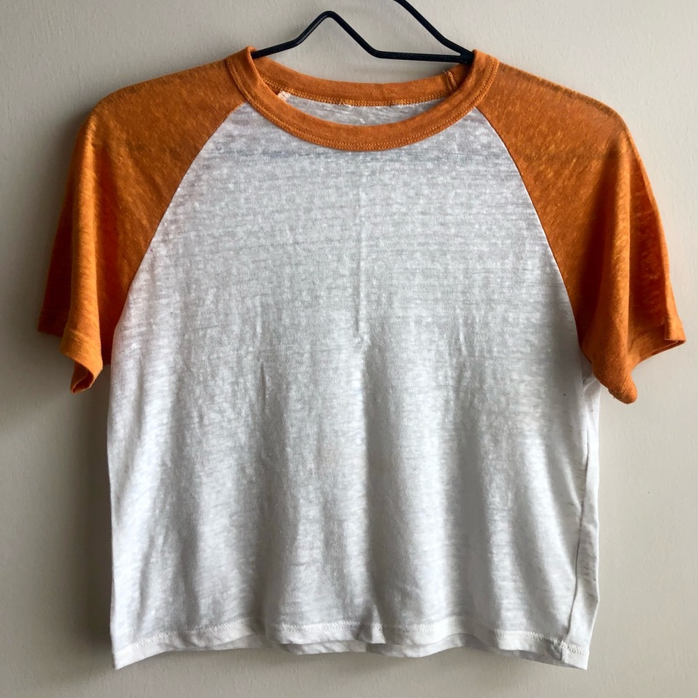 Mustard Sleeve Crop Top
